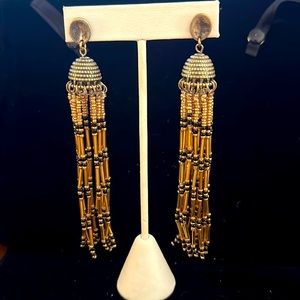 NWOT free people gold and black earrings